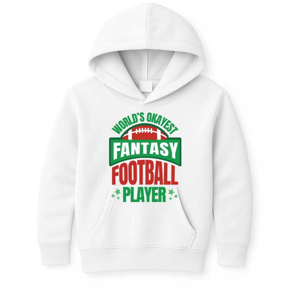 World's Okayest Fantasy Football Player Kids Hoodie