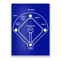 Whos On First Baseball Love Funny Classic Poster