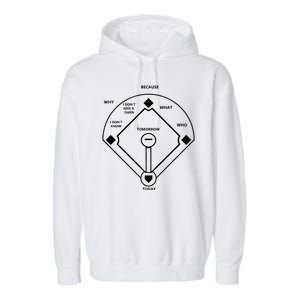 Whos On First Baseball Love Funny Classic Garment-Dyed Fleece Hoodie