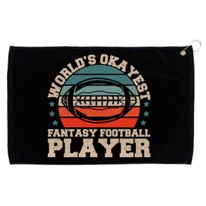 Worlds Okayest Fantasy Football Player Fantasy Football Funny Gift Grommeted Golf Towel