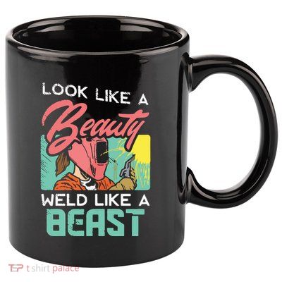 Welder Outfit For A Female Welding Welder Funny 11oz C Handle Ceramic Mug
