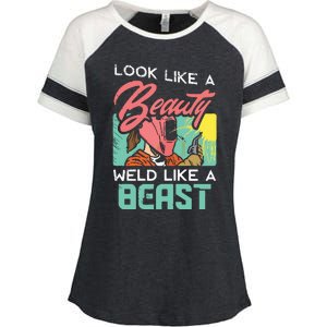 Welder Outfit For A Female Welding Welder Funny Enza Ladies Jersey Colorblock Tee