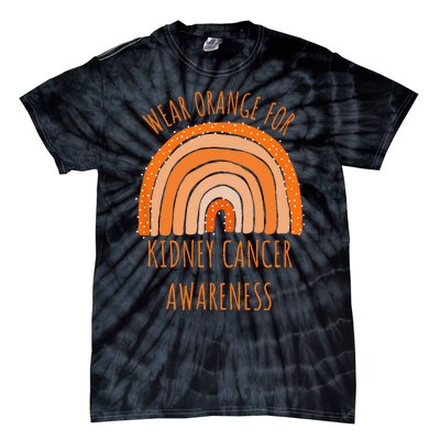 Wear Orange For Kidney Cancer Awareness Kidney Cancer Tie-Dye T-Shirt