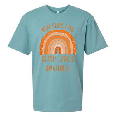 Wear Orange For Kidney Cancer Awareness Kidney Cancer Sueded Cloud Jersey T-Shirt