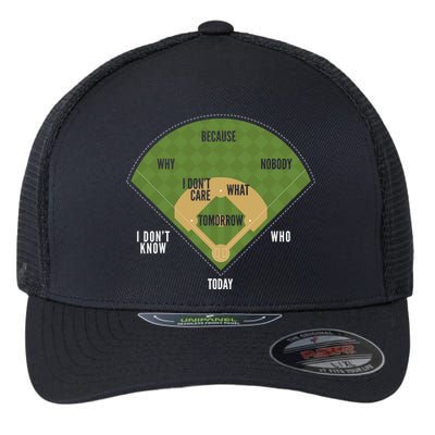 Whos On First Baseball For A Whos On First Baseball Fan Flexfit Unipanel Trucker Cap