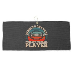 Worlds Okayest Fantasy Football Player Fantasy Football Large Microfiber Waffle Golf Towel