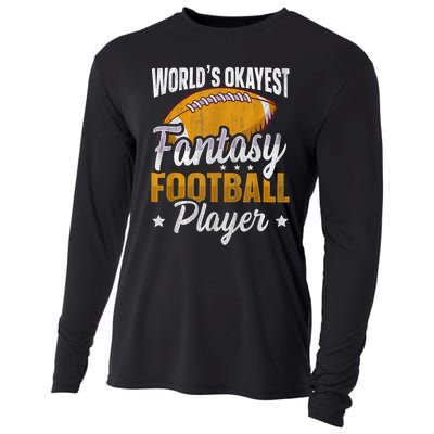 Worlds Okayest Fantasy Football Player Fantasy Football Cooling Performance Long Sleeve Crew