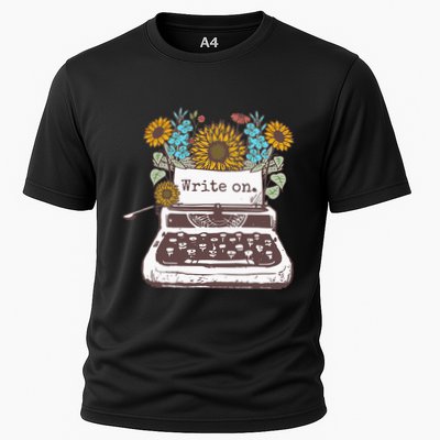 Write On Funny Novelty Vintage Typewriter For Writers Performance Shirt