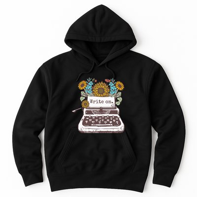 Write On Funny Novelty Vintage Typewriter For Writers Hoodie