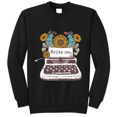 Write On Funny Novelty Vintage Typewriter For Writers Sweatshirt