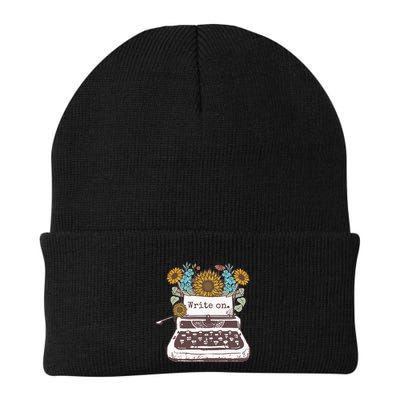 Write On Funny Novelty Vintage Typewriter For Writers Beanie