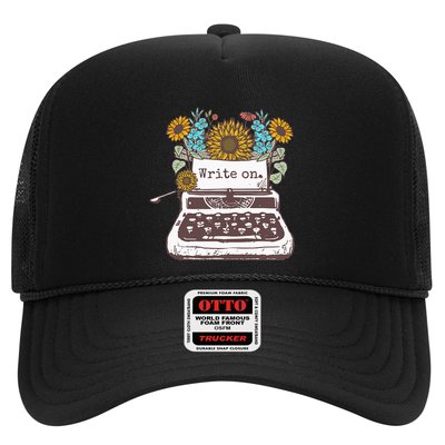 Write On Funny Novelty Vintage Typewriter For Writers Trucker Hat