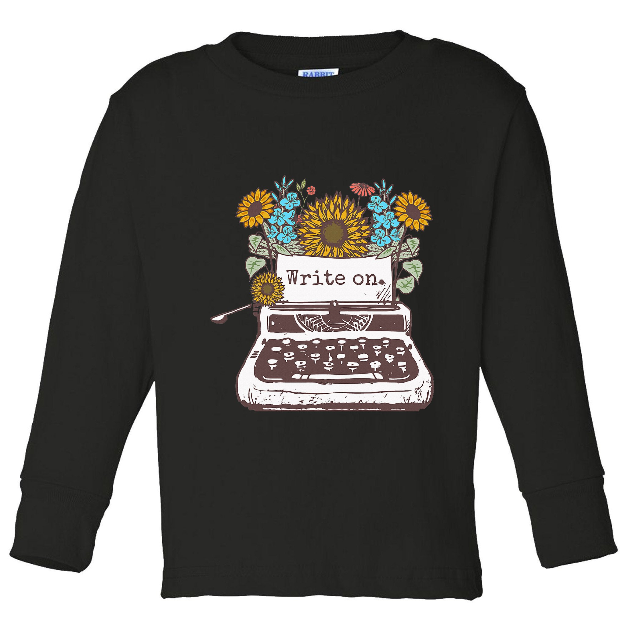Write On Funny Novelty Vintage Typewriter For Writers Toddler Long Sleeve Shirt