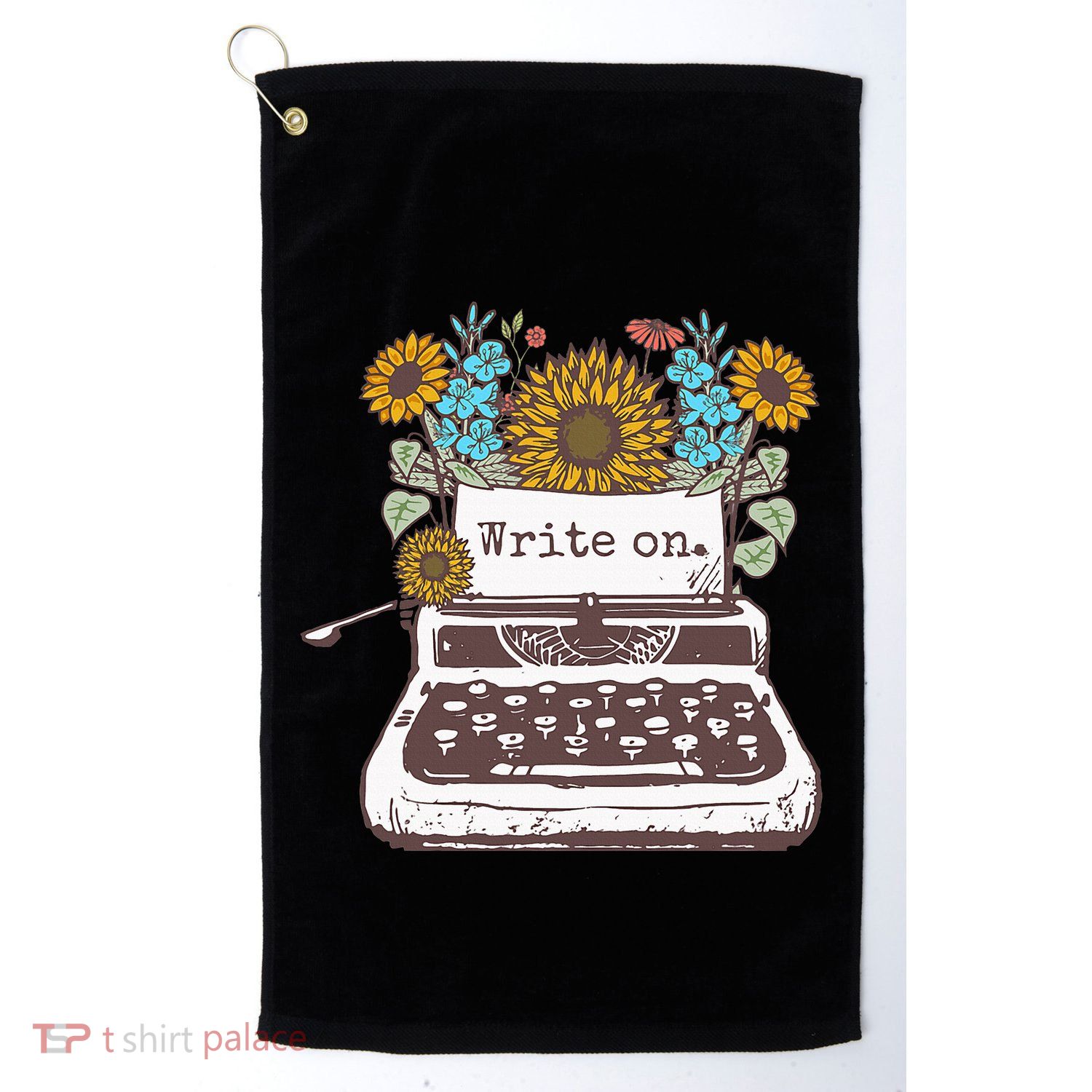 Write On Funny Novelty Vintage Typewriter For Writers Golf Towel