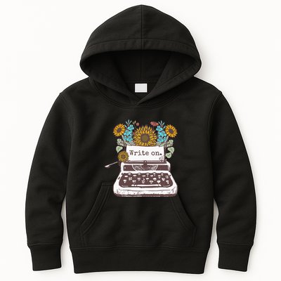 Write On Funny Novelty Vintage Typewriter For Writers Kids Hoodie