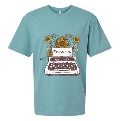 Write On Funny Novelty Vintage Typewriter For Writers Sueded Cloud Jersey T-Shirt