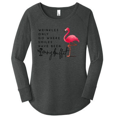 W.rinkles Only Go Where Smiles Have Been Women's Perfect Tri Tunic Long Sleeve Shirt