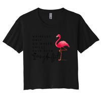 W.rinkles Only Go Where Smiles Have Been Women's Crop Top Tee