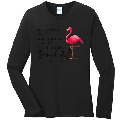 W.rinkles Only Go Where Smiles Have Been Ladies Long Sleeve Shirt