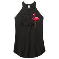 W.rinkles Only Go Where Smiles Have Been Women's Perfect Tri Rocker Tank