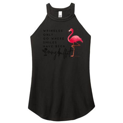 W.rinkles Only Go Where Smiles Have Been Women’s Perfect Tri Rocker Tank