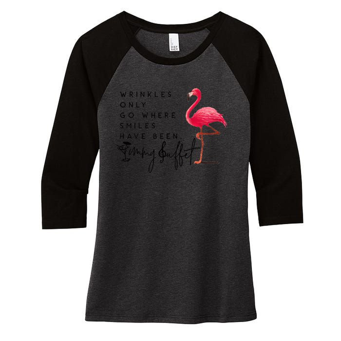 W.rinkles Only Go Where Smiles Have Been Women's Tri-Blend 3/4-Sleeve Raglan Shirt