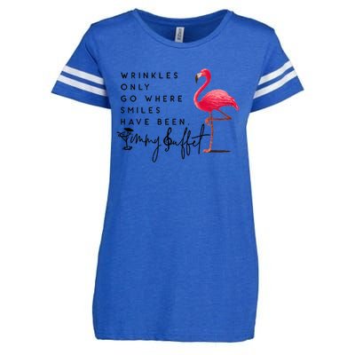 W.rinkles Only Go Where Smiles Have Been Enza Ladies Jersey Football T-Shirt