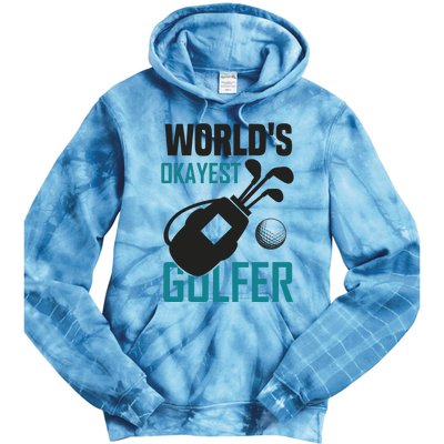 World's Okayest Golfer Tie Dye Hoodie