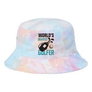 World's Okayest Golfer Tie Dye Newport Bucket Hat