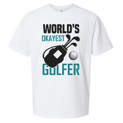 World's Okayest Golfer Sueded Cloud Jersey T-Shirt