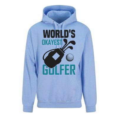 World's Okayest Golfer Unisex Surf Hoodie