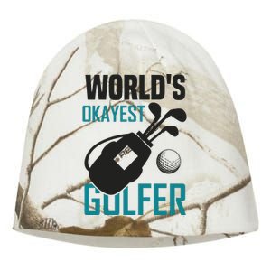 World's Okayest Golfer Kati - Camo Knit Beanie