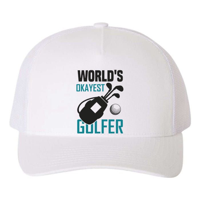 World's Okayest Golfer Yupoong Adult 5-Panel Trucker Hat