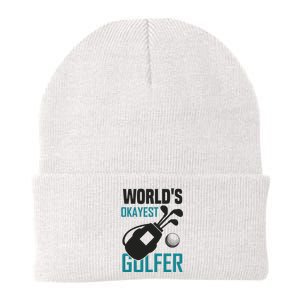 World's Okayest Golfer Knit Cap Winter Beanie