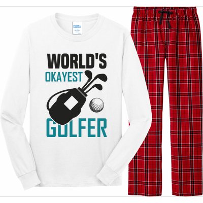 World's Okayest Golfer Long Sleeve Pajama Set