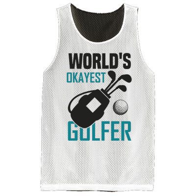 World's Okayest Golfer Mesh Reversible Basketball Jersey Tank