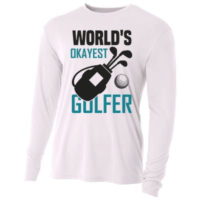 World's Okayest Golfer Cooling Performance Long Sleeve Crew