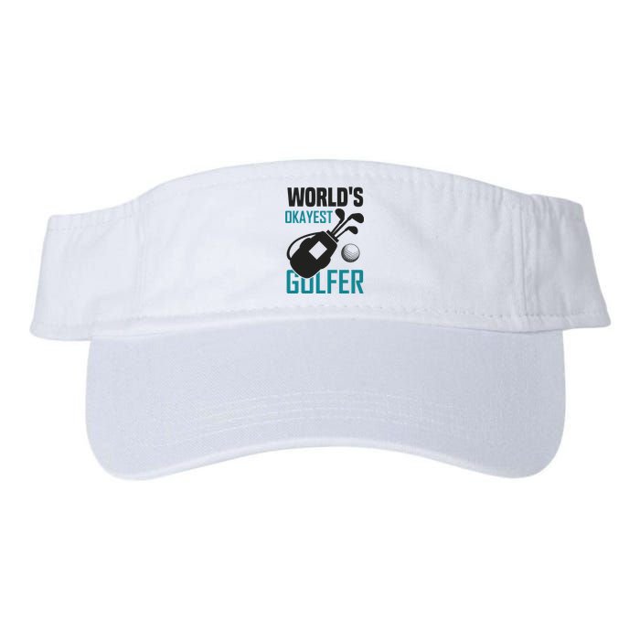 World's Okayest Golfer Valucap Bio-Washed Visor