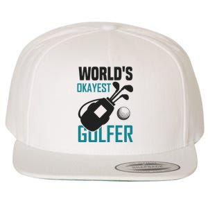 World's Okayest Golfer Wool Snapback Cap