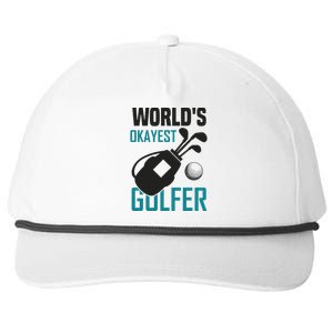 World's Okayest Golfer Snapback Five-Panel Rope Hat