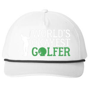 Worlds Okayest Golfer Golf Golfing Snapback Five-Panel Rope Hat