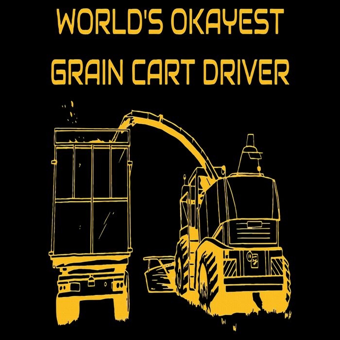 World's Okayest Grain Cart Driver  Fun Farming Drawstring Bag