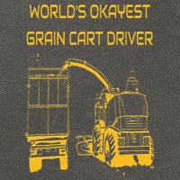 World's Okayest Grain Cart Driver  Fun Farming Cotton Canvas Backpack