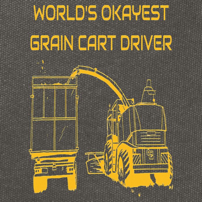 World's Okayest Grain Cart Driver  Fun Farming Cotton Canvas Backpack