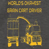 World's Okayest Grain Cart Driver  Fun Farming Vector Backpack