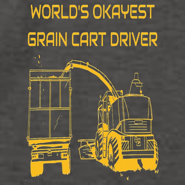 World's Okayest Grain Cart Driver  Fun Farming Vector Backpack