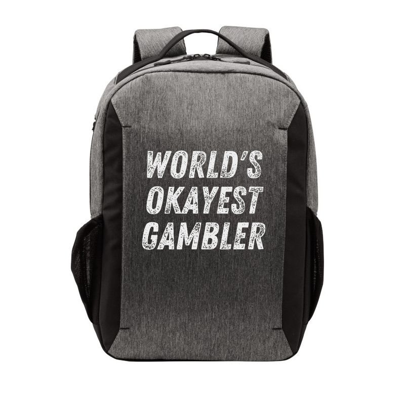 Worlds Okayest Gambler Funny Gambling Las Vegas Poker Player Vector Backpack