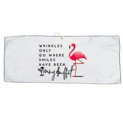 Wrinkles Only Go Where Smiles Have Been Large Microfiber Waffle Golf Towel