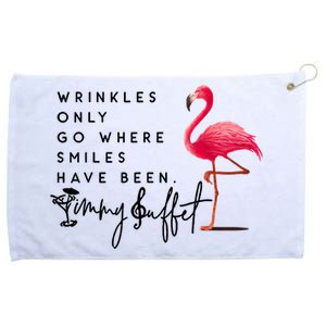 Wrinkles Only Go Where Smiles Have Been Grommeted Golf Towel