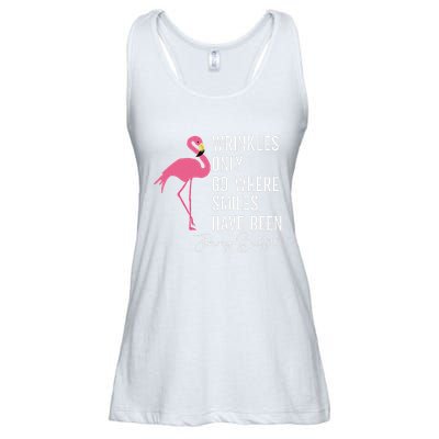 Wrinkles Only Go Where Smiles Have Been Ladies Essential Flowy Tank